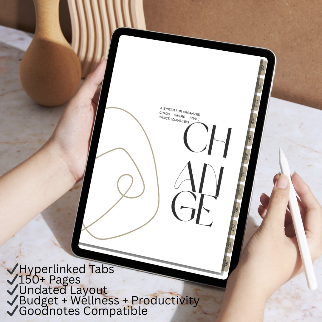 Organized Chaos Life System- Undated Hyperlinked Goodnotes Wellness Life System | ADHD Digital Calendar | iPad Planner
